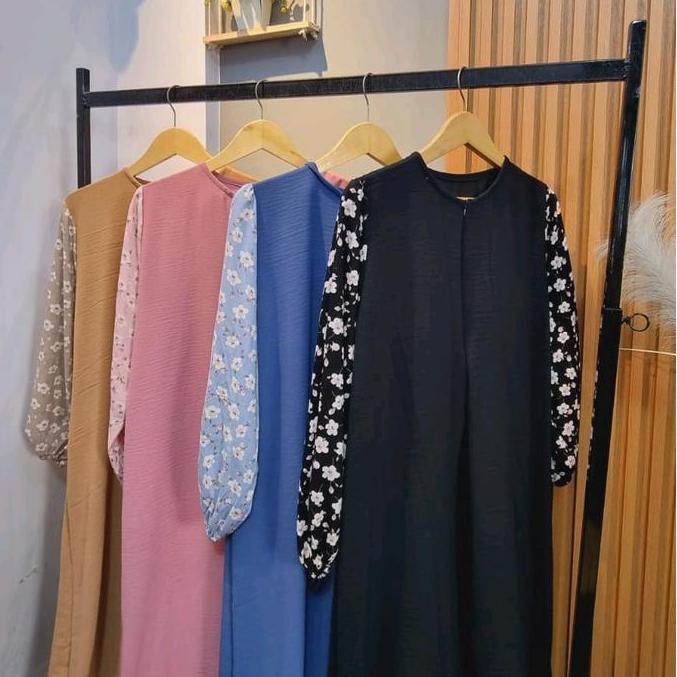 Instancodbisa- Gege-Gamis Monalisa Wanita Crincle Mix Rayon Motif|Cey Airflow Muslim