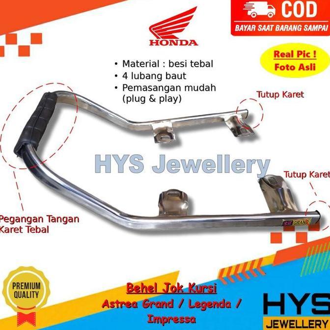 DV338 >> Begel Jok Kursi Astrea Grand Legenda Impressa - Behel Planger Belakang Variasi Motor Bahan 