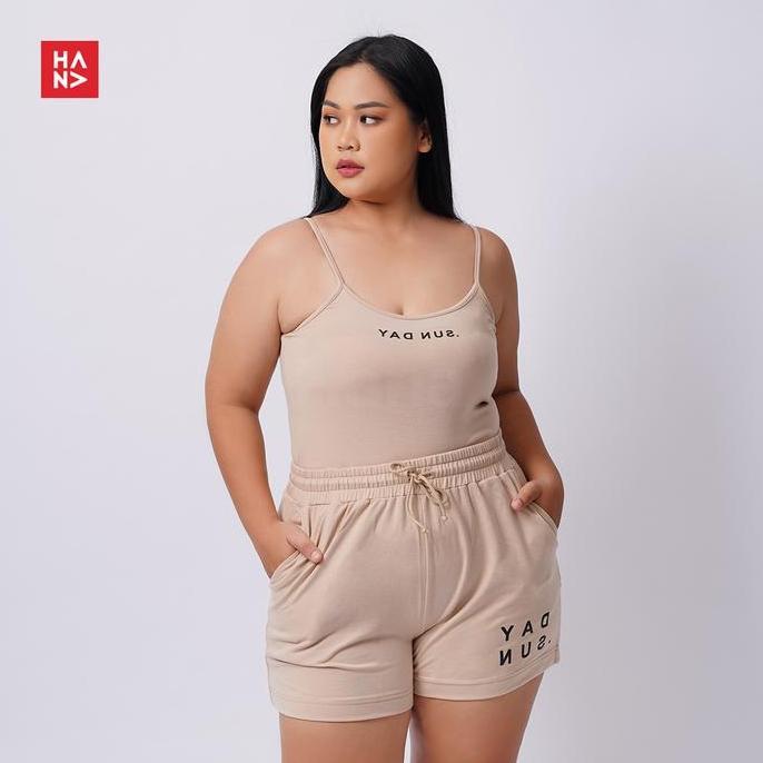 Terpopuler- Hana Fashion - Kimmy Set Sunday Printing/Set Tank Top Dan Celana Pendek Wanita- St026 Se