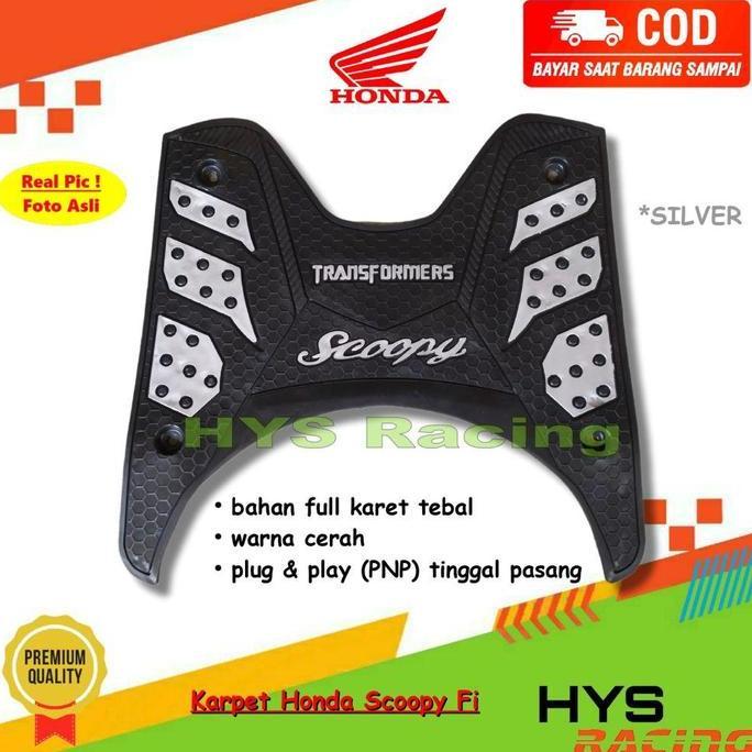 DY141 - HYC Karpet Honda Scoopy Fi ESP Tahun 2013 2014 2015 2016 2017 2018 2019 - Alas Pijakan Kaki 