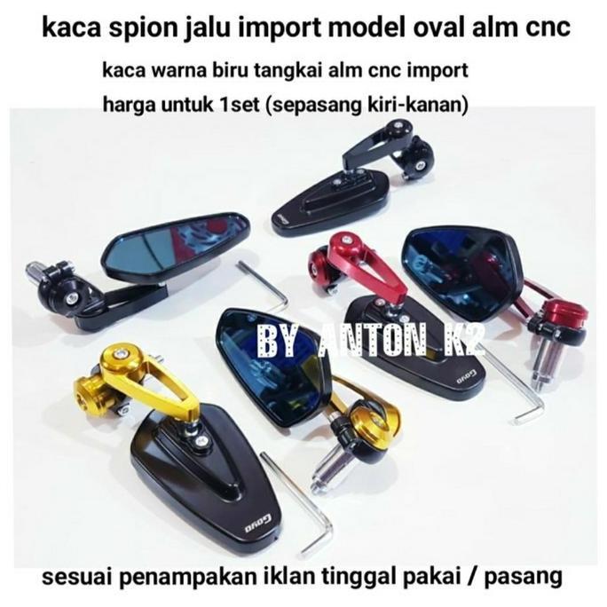DF244 - KACA SPION JALU OVAL VARIASI MOTOR GENIO-SCOOPY-BEAT STREET-BEAT NEW