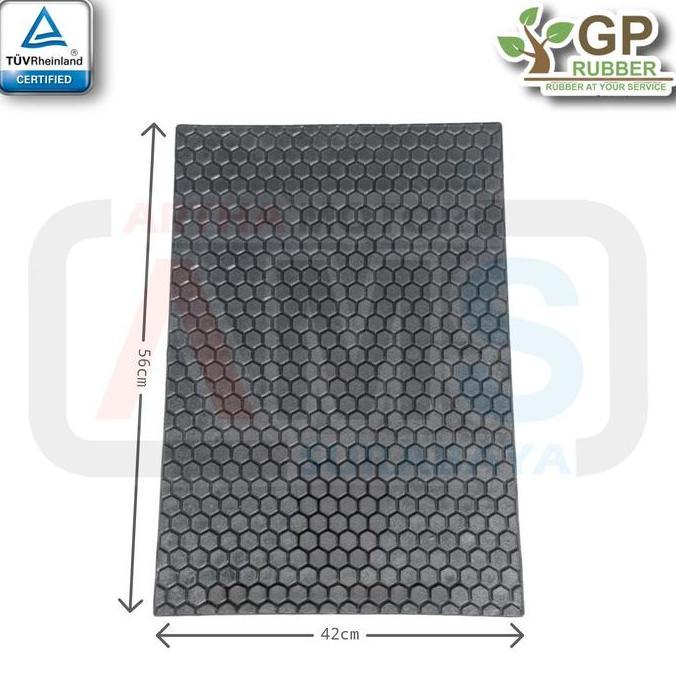 populer] Karpet Karet Keset Lantai Alas Mobil Rumah Kantor Anti Slip Segi Enam