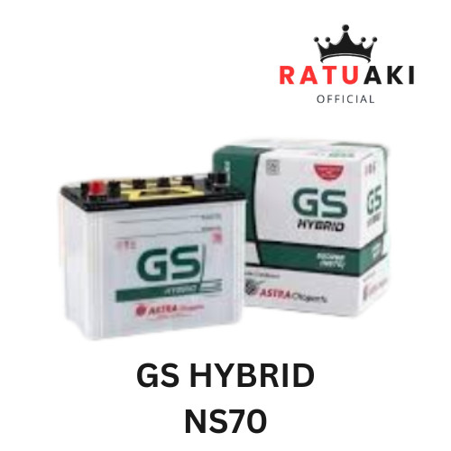Aki Mobil 12V 65Ah  GS Hybrid NS70 | Aki Hybrid PRODUK ORIGINAL 100%