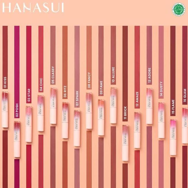 Hanasui Lip Matte Cream - Lipstik Matte Pigmanted Hanasui Bpom Pasti Ori