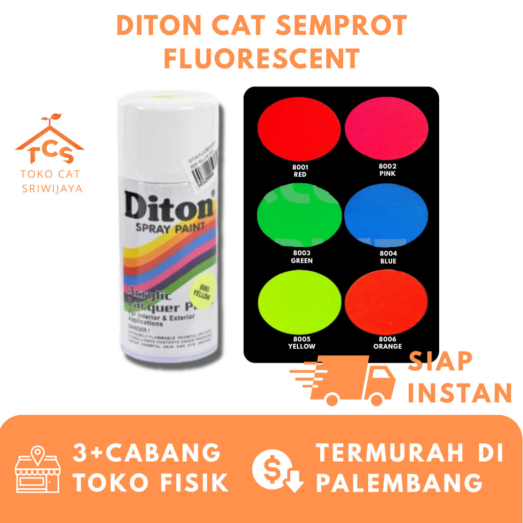 Cat Semprot Pilox Diton Warna Fluorescent Stabilo Lengkap