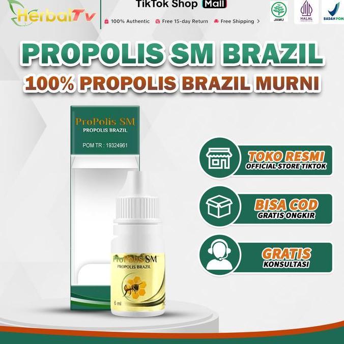 Fit- Propolis Sm Brazil 6Ml - 100% Propolis Brazilian Asli Kualitas Premium - Herbal Tv