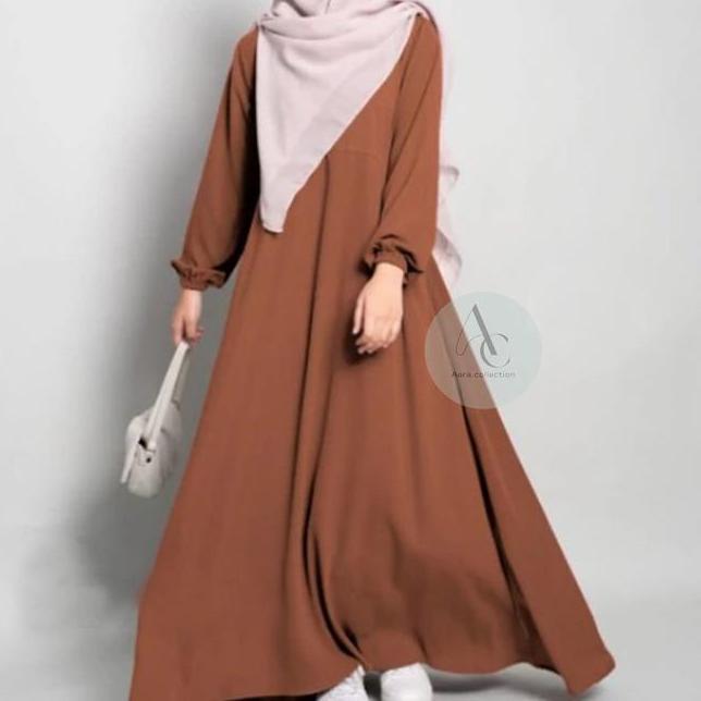 Aara Collection Abaya Turki Wanita Muslim Mewah Santri Remaja Syari Kekinan Wolpis Premium Lengan Ka