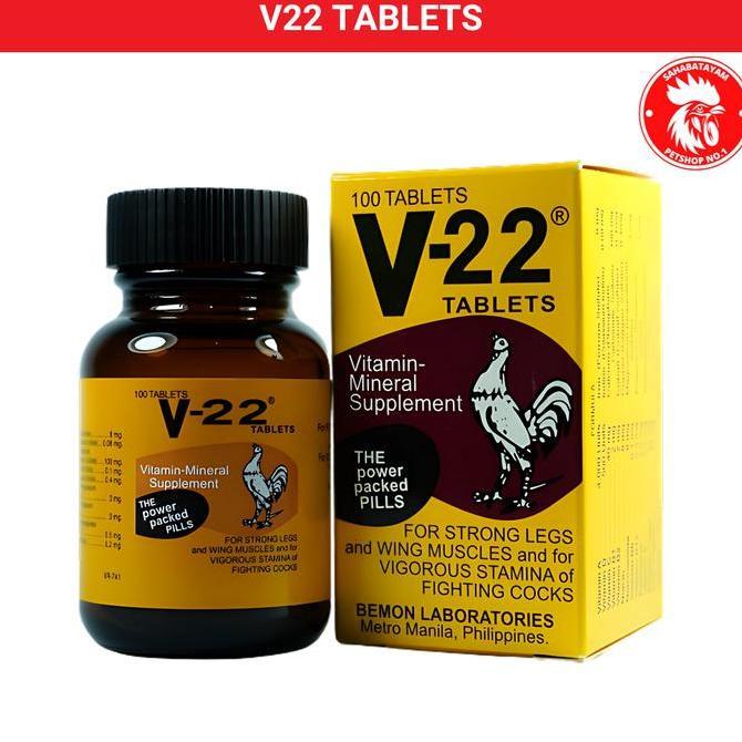 V22 Tablet Stamina Ayam Bangkok V22 Obat Ayam Original V22 Super Vitamin Ayam V22 Belman