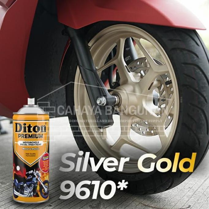 Lansungkirim- Pilox Diton Premium Silver Gold Cat Gold Velg Colours 9610*