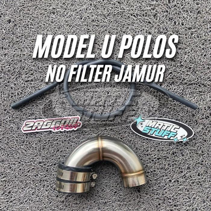 Velocity Filter Jamur Model U Free Selang Hawa [Open Filter Udara] (Aerox Old/New, Nmax New) Origina