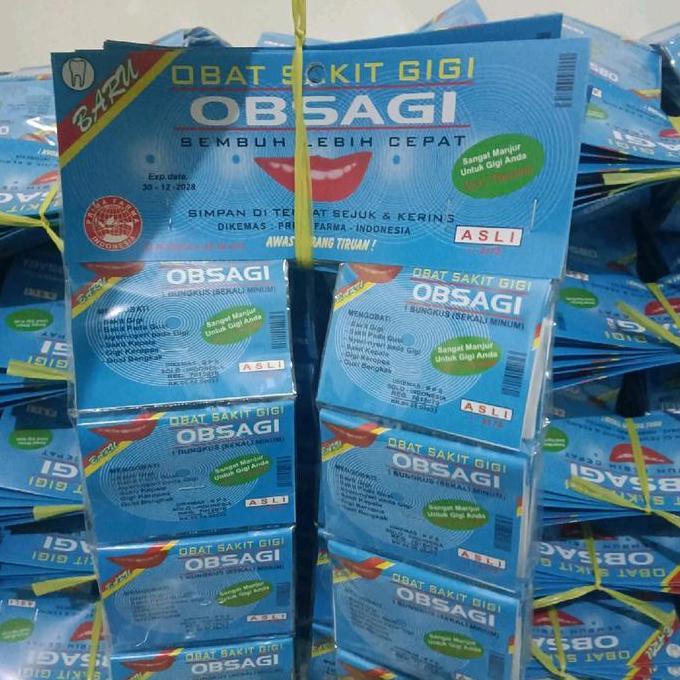 Feminin- Obsagi Biru Mengobati Sakit Gigi Dan Gusi Asli 20 Sachet
