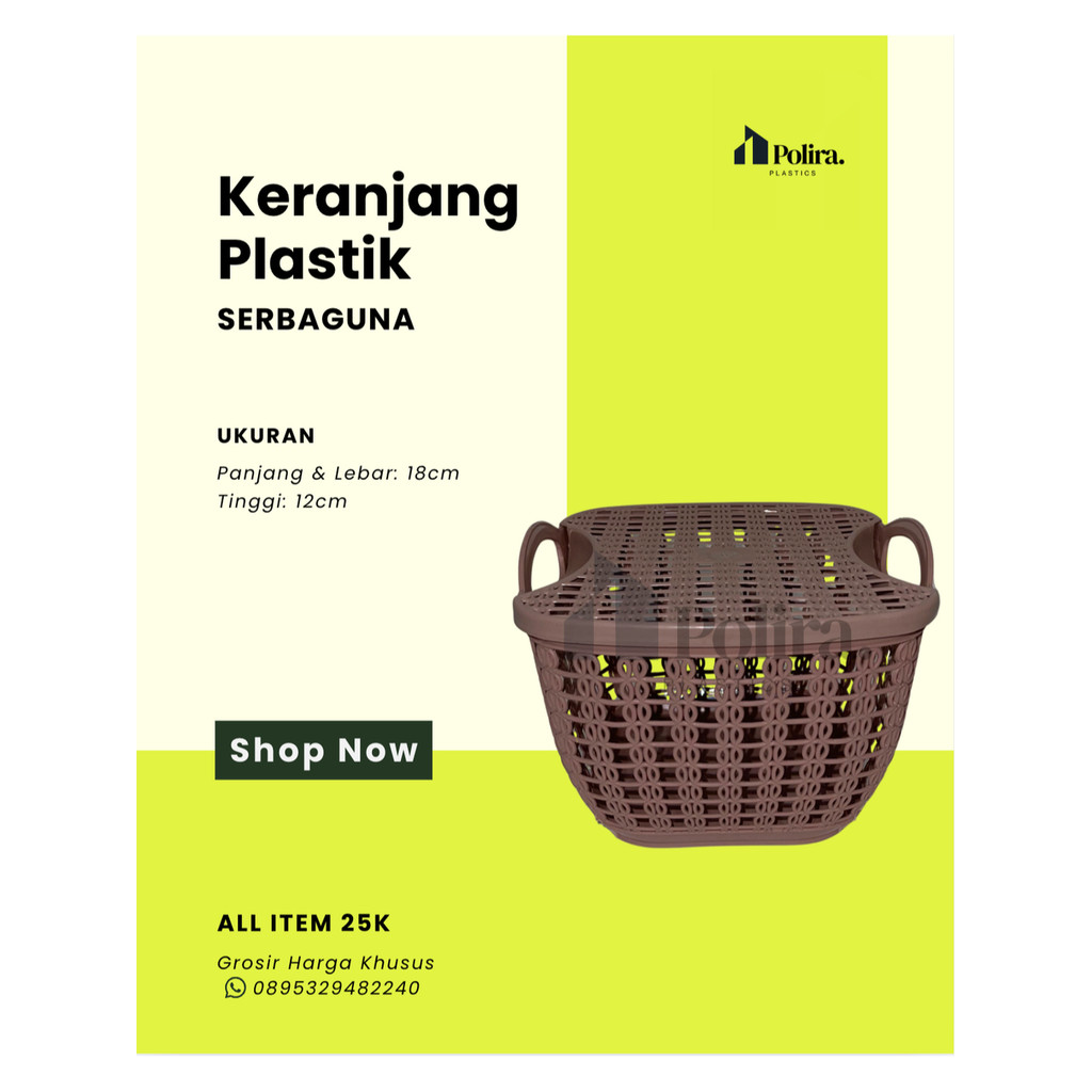 [POLIRA PLASTICS] - Box Organizer / Keranjang Tutup Souvenir Kecil / Keranjang Plastik / Kotak Penyi