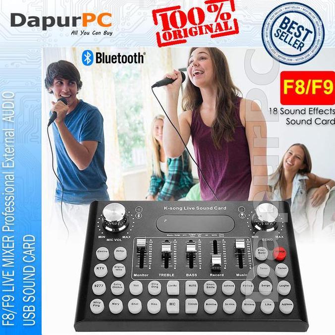 F8 / F9 Live Mixer Professional External Audio Usb Sound Card