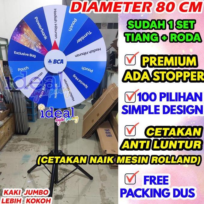 Roda Undian 80 cm /Wheel of fortune /Roulette /Lucky spin/Spin to win
