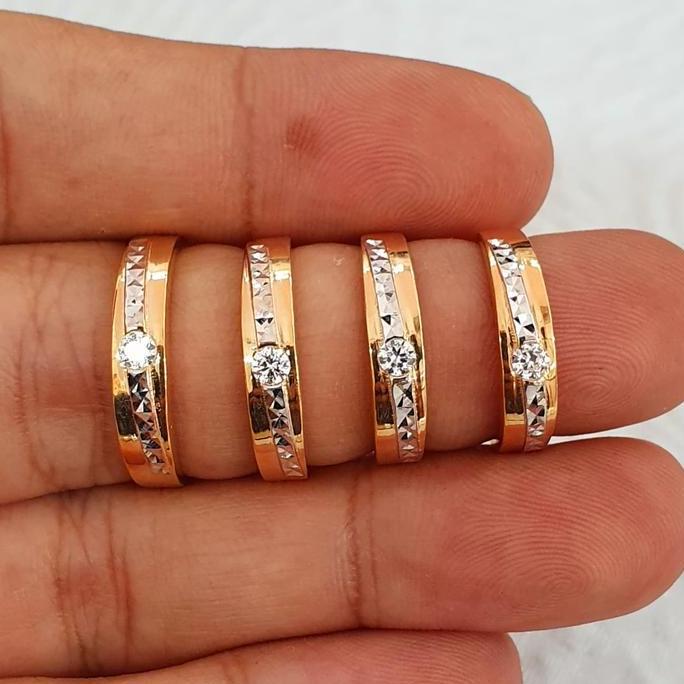 cincin kawin tunangan couple emas 70% 700 70 % variasi