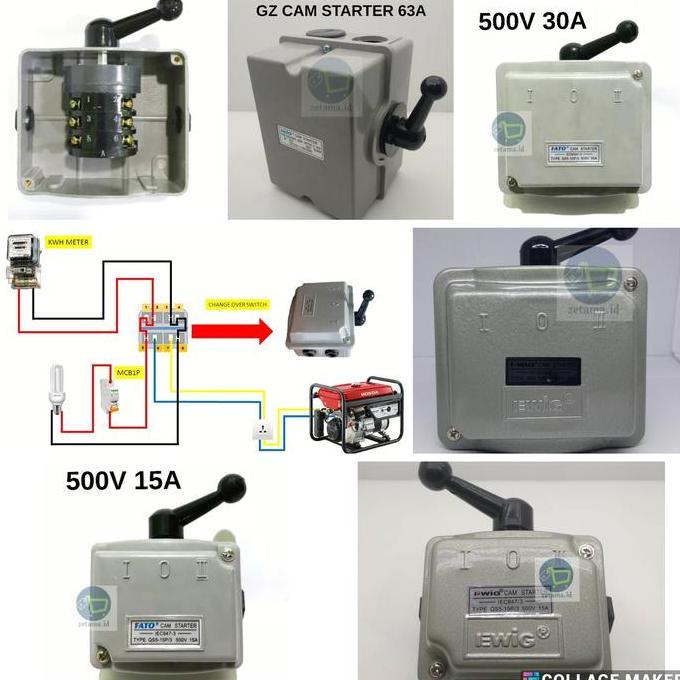 Cam Starter Tuas Genset Ohm Saklar Switch Genset Pln (I-0-II) [terbaik]