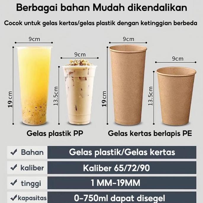 Sellersahaju90 - Reaim Cup Sealer Mesin Press 8-26 Oz Original Mesin Cup Sealer [Semua Ukuran Cup] M