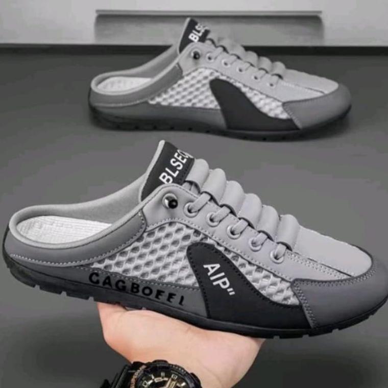 PROMO Sepatu Casual Slip On Pria CAGBOEEL AIP Model Sneakers Backless Stylish Fashionable