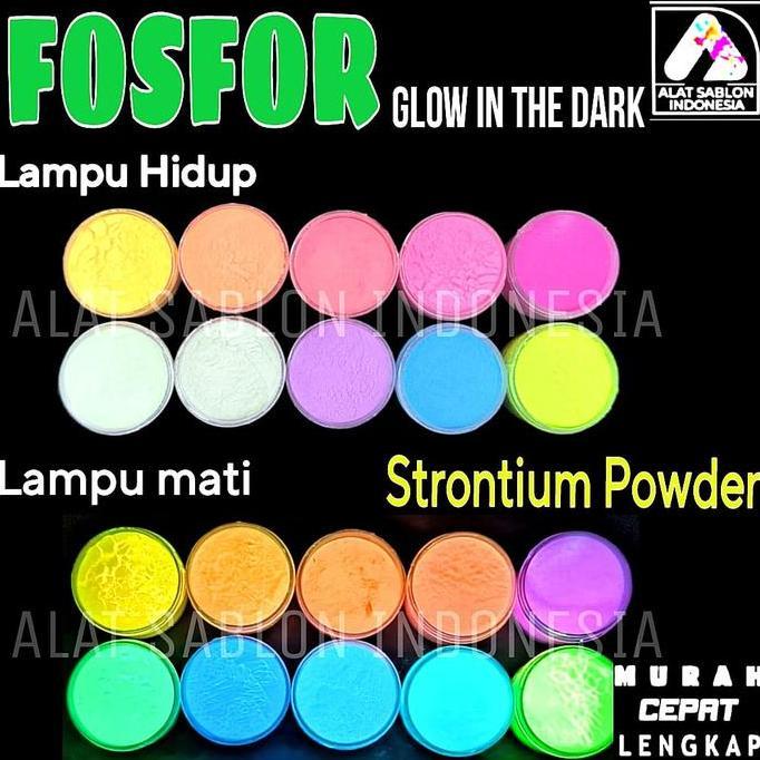 Fosfor Glow In The Dark Kerajinan Tangan Diy Fosfor Strontium Powder 50Gr