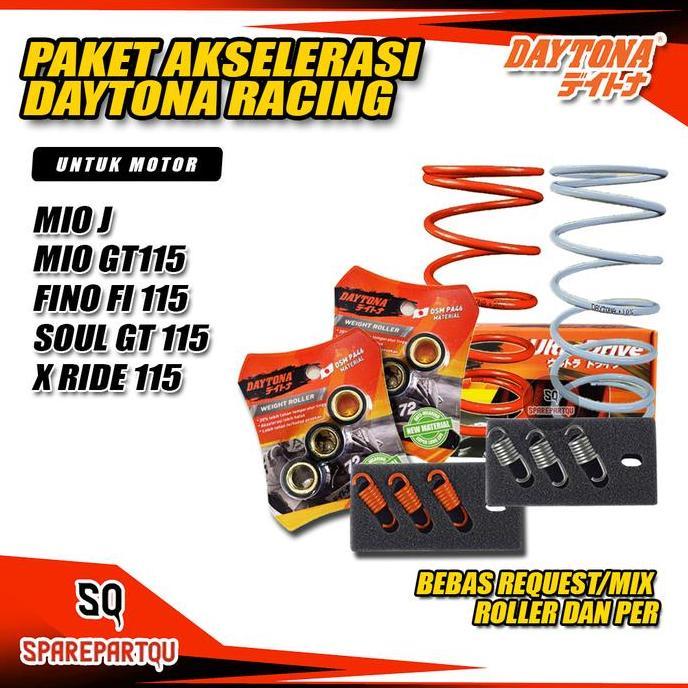 PAKET UPGRADE CVT MIO J FINO FI SOULGT X-RIDE 115 DAYTONA RACING - PAKET AKSELERASI CVT