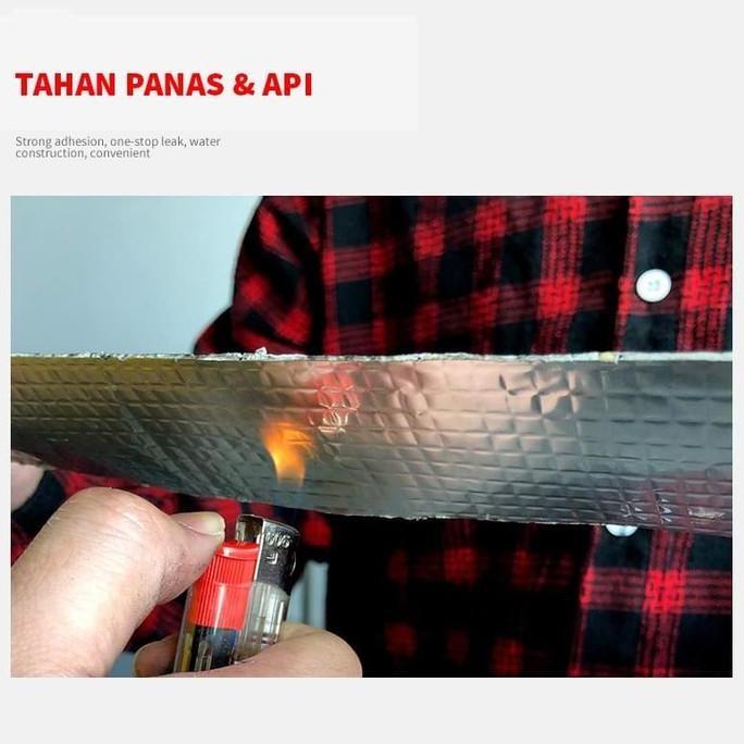Lancarjaya- Lakban Anti Bocor Alumunium Foil Tape Tahan Panas - Lem Atap Bocor