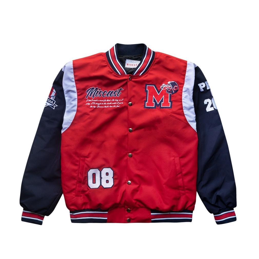 limited miscast varsity jaket vintage eternal red