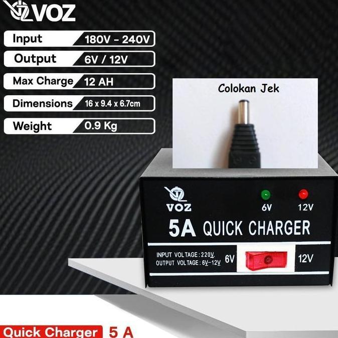 Lansungkirim- Charger Aki Mobil Dan Motor Mainan Anak Anak Charger Baterai 6V & 12V