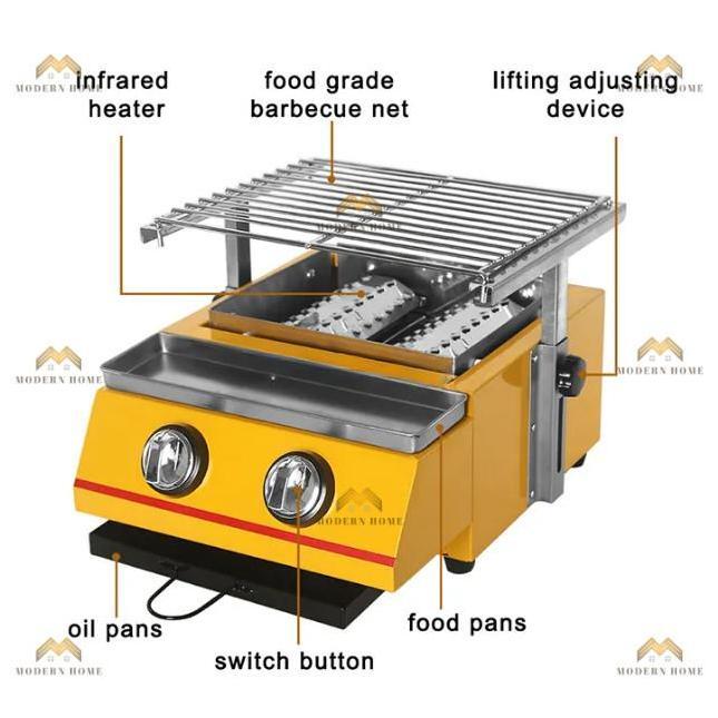 Alat Pemanggang Barbeque Matsunichi 2 & 3 Tungku Griller Trio BBQ Grill Paket Regulator Gas Kompor P
