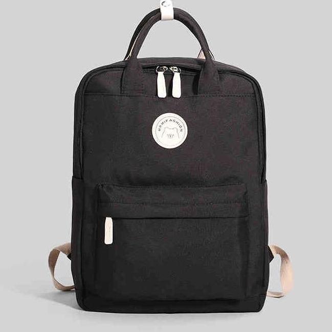 Alyee- Ransel Wanita Gaya Jepang Ins Gadis Tas Tangan Nilon Bernapas Tahan Air Anti Gores Muat Lapto