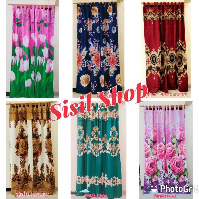 Fmly99- Gorden Pintu Rumbai Motif Bunga Gorden Pintu Kamar