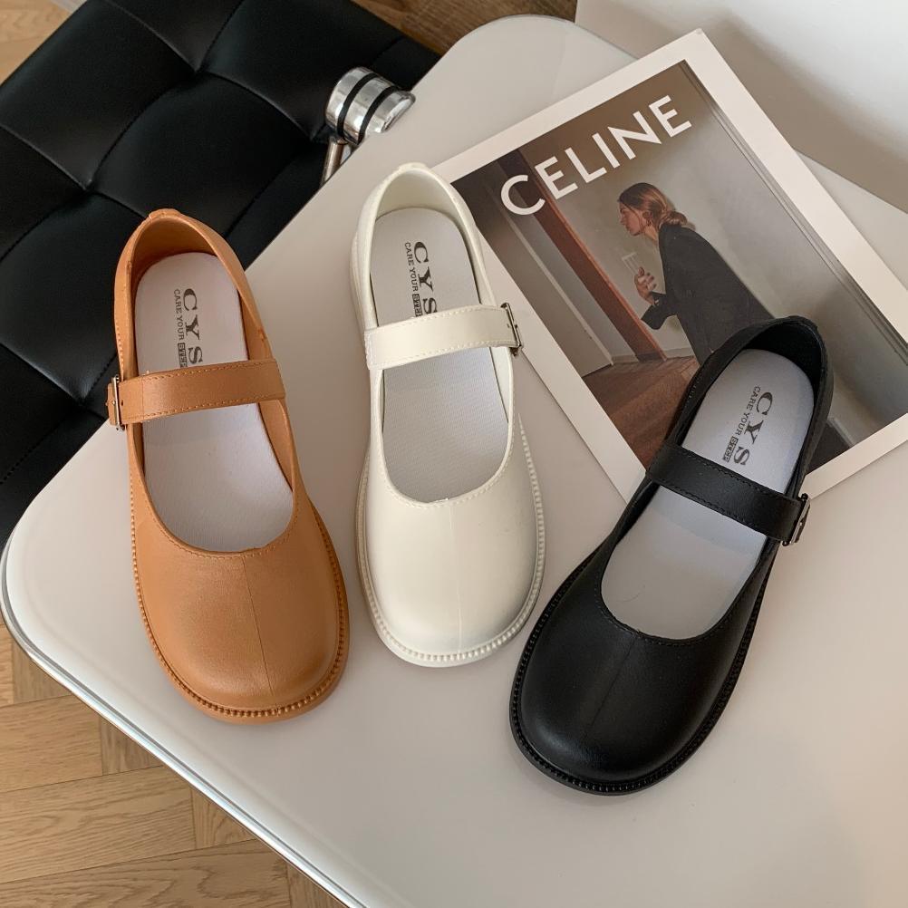 TERLARIS Sepatu Loafers Wanita Korea Sepatu Wedges Pantofel Docmart Cewek Fashion Style Kasual Satu7