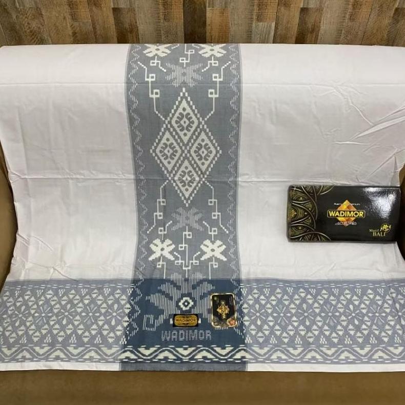 PREMIUM SARUNG WADIMOR BALI PUTIH TERBARU ORIGINAL WADIMOR BAHAN HALUS LEMBUT UKURAN JUMBO