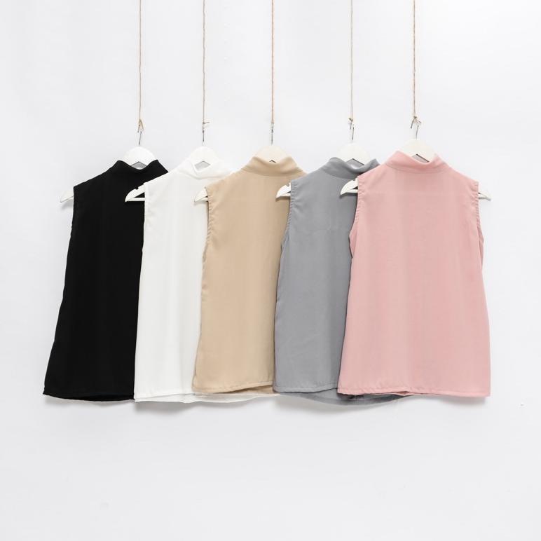 Bayka - INNER TURTLENECK Sleeveless Tanpa Lengan Flowy Daleman Basic Manset Buntung Atasan Pendek Wa