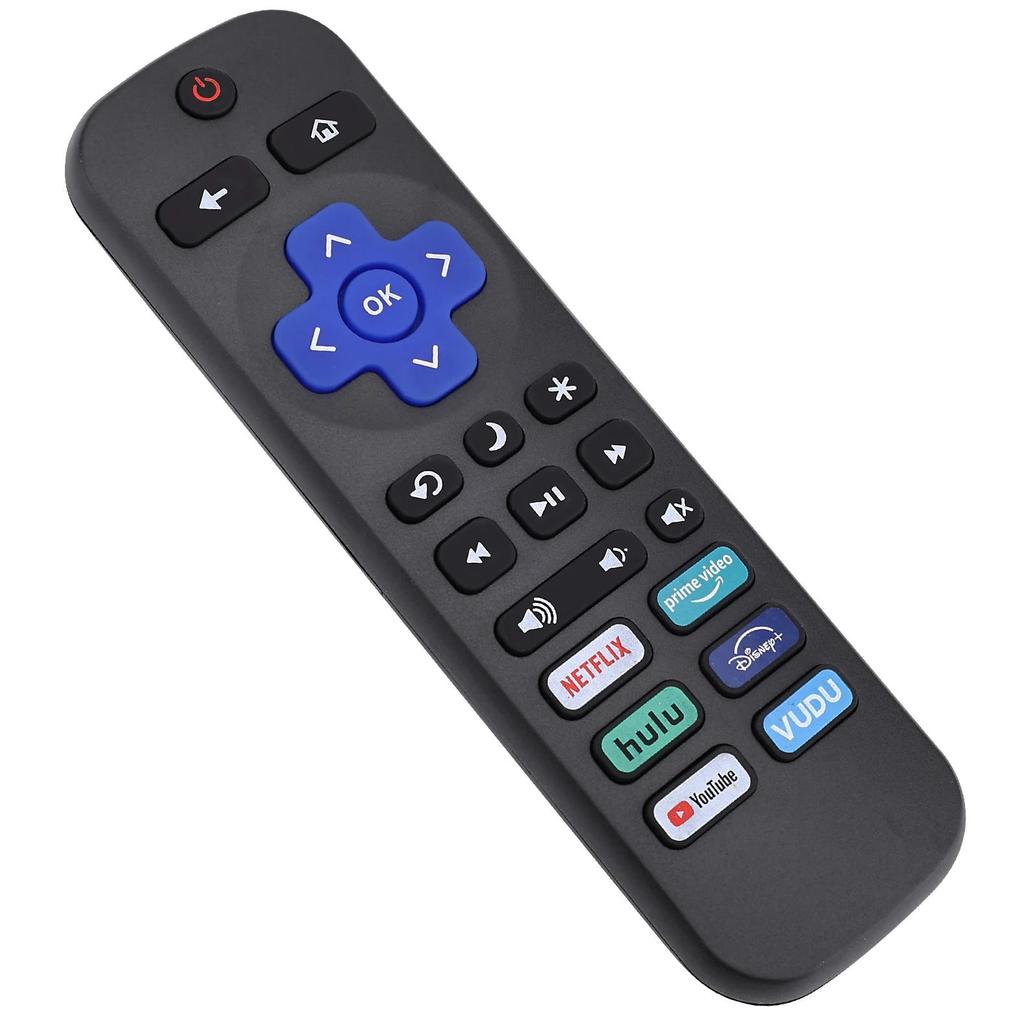 Replacement remote control for Roku TV, compatible with all TCL/Hisense/Onn/Sharp/Philips Roku TVs (