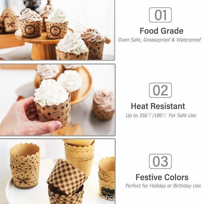 Paper Cup Cupcake Cup Muffin Kertas Cup Cake / Cake Muffin COKELAT