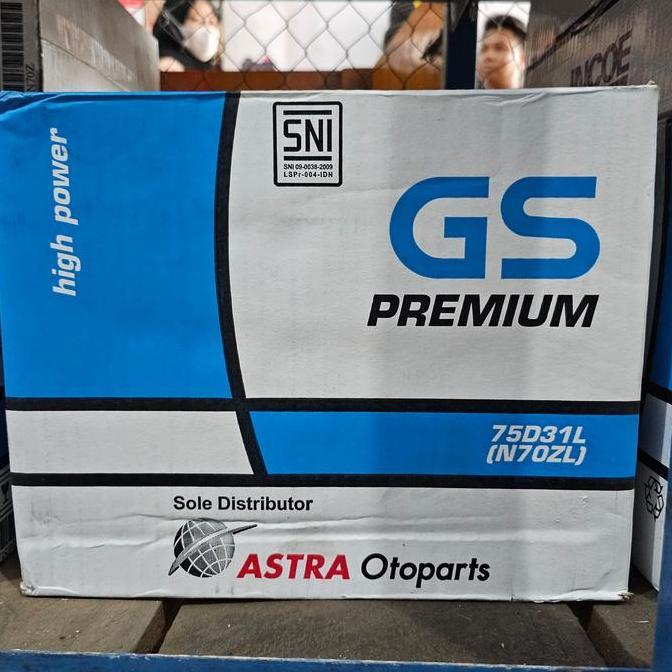 Terlaris Aki Gs Astra Premium N70Zl 75 Ah