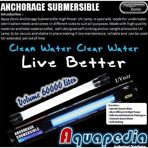 AquaZonic UV021 Lampu UV Celup 60watt Anchorage High Power UV Lamp
