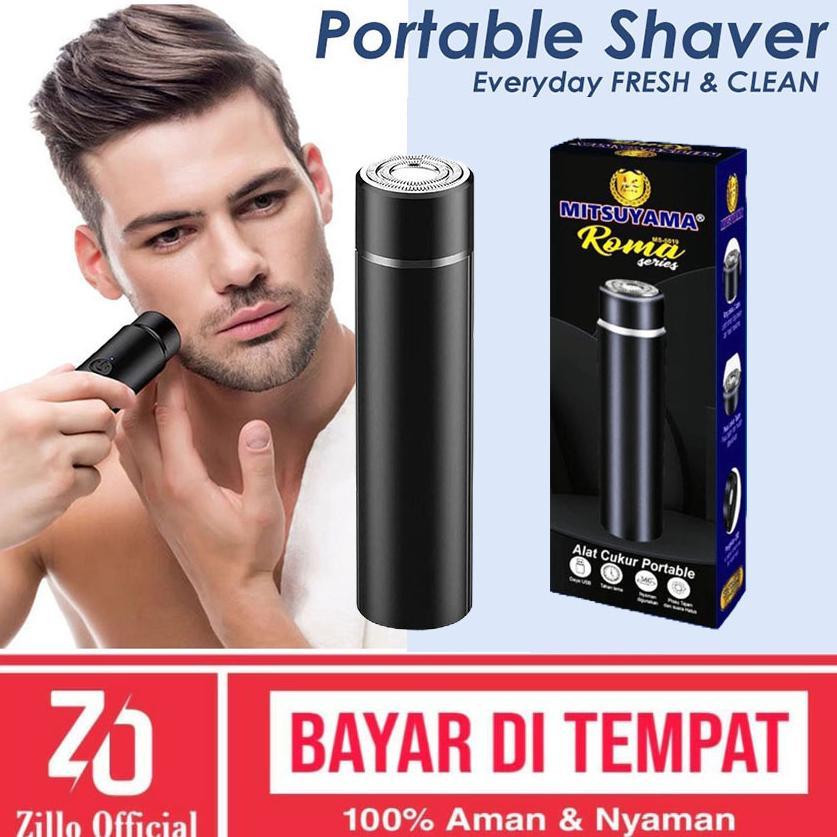 ZILLO Alat Cukur Rambut Mini Portable Mesin Pencukur Kumis Jenggot Razor Shaver Elektrik Charger Cas