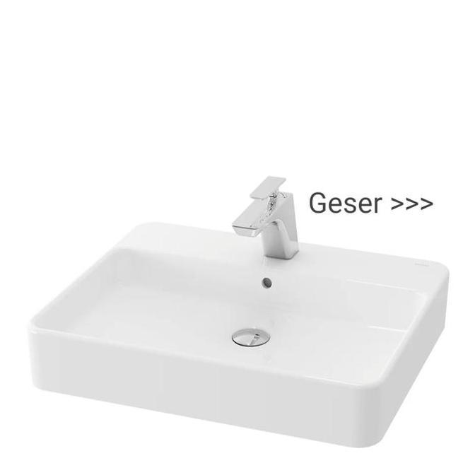 Wastafel Toto LW 950 CJ / LW950CJ Full Set Kran Dingin TX109KEA