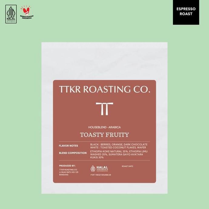Toasty Fruity - House Blend Arabica Espresso Roast (Biji Kopi/Roasted Beans)