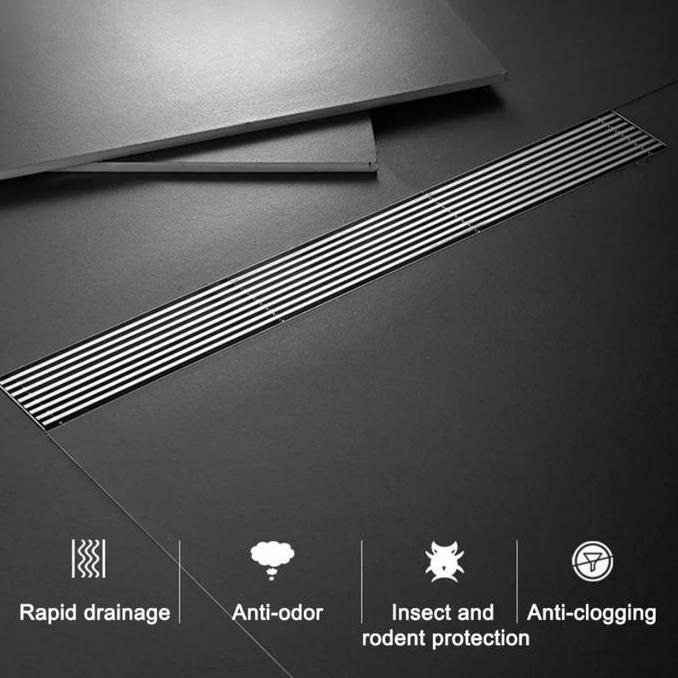 Floor Drain Stainless Sus 304 Panjang 60 Cm /Floor Drain Panjang 60Cm