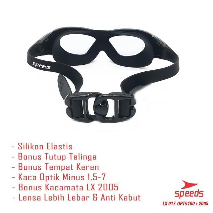 Airspeed- Kacamata Kaca Mata Renang Googles Dewasa Lensa Minus 2 3 4 + - Opt9100