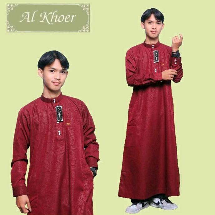 Grosir Alkhoer Jubah Madinah Gamis Bahan Embos Kancing Kotak Impor Jubah Peria Dewasa Termurah 2023 