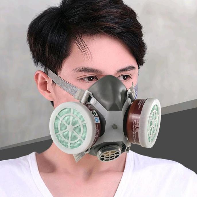 Masker Tukang Cat Masker Gas Respirator Anti-Dust Industrial Mask