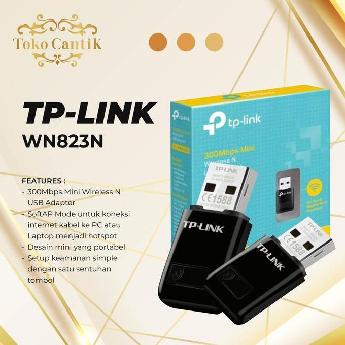 TERMURAH - Usb Wifi TpLink Wn823n Adapter Mini 300Mbps Tp Link Wifi Pc Komputer