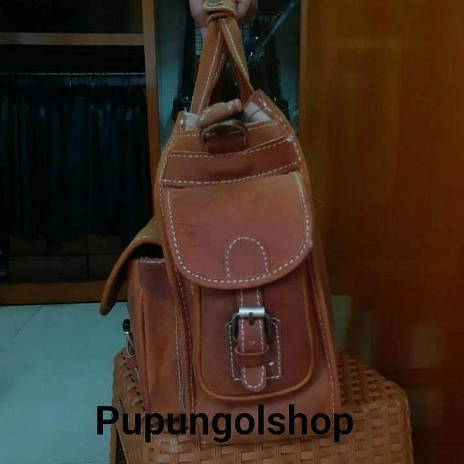 Tas Selempang Laptop Messenger Kulit Sapi Asli Crazy Horse Slingbag