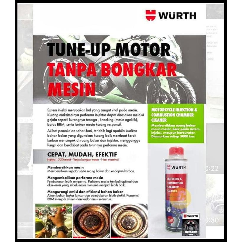 DISKON WURTH INJECTION & COMBUSTION CHAMBER CLEANER (300ML) PEMBERSIH RUANG BAKAR MESIN 