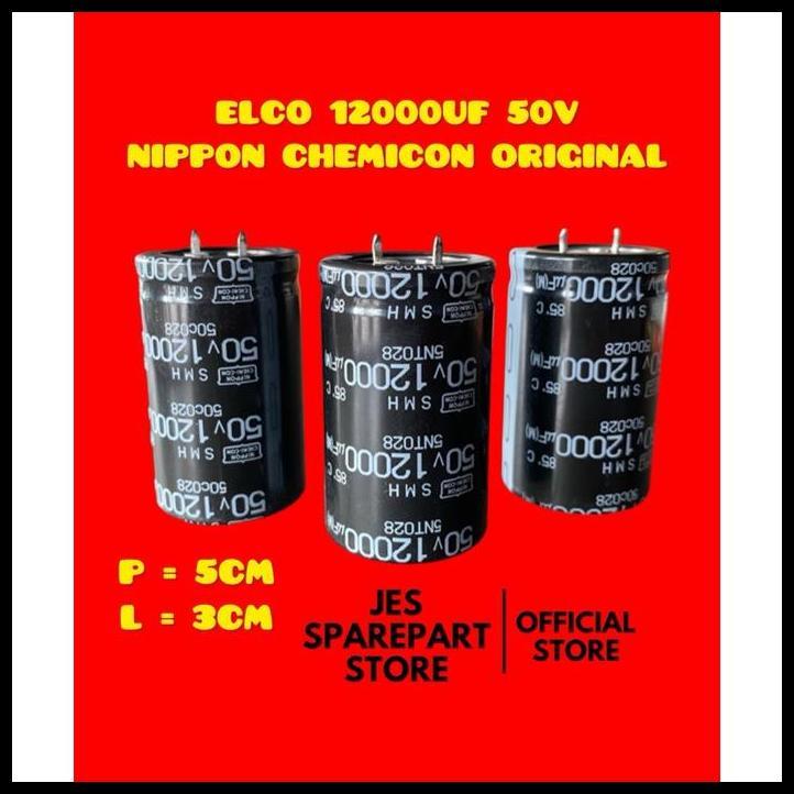 GRATIS ONGKIR ELCO 12000UF 50V NIPPON CHEMICON ORIGINAL 