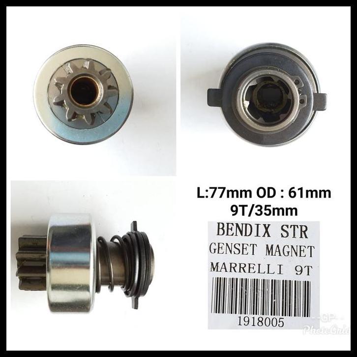 TERMURAH BENDIX STARTER GP GENSET MAGNET MARRELLI 9T
