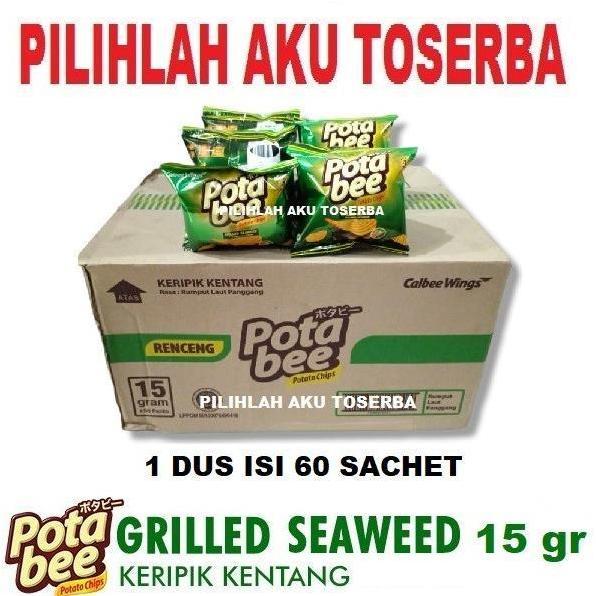 Potabee Keripik Kentang RUMPUT LAUT / SEAWEED RENCENG - (HARGA 1 DUS)